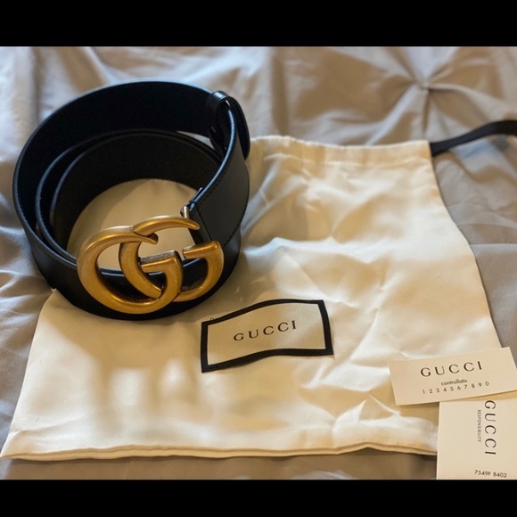 Gucci Marmont 1.5 inch wide belt 85cm - Picture 2 of 4